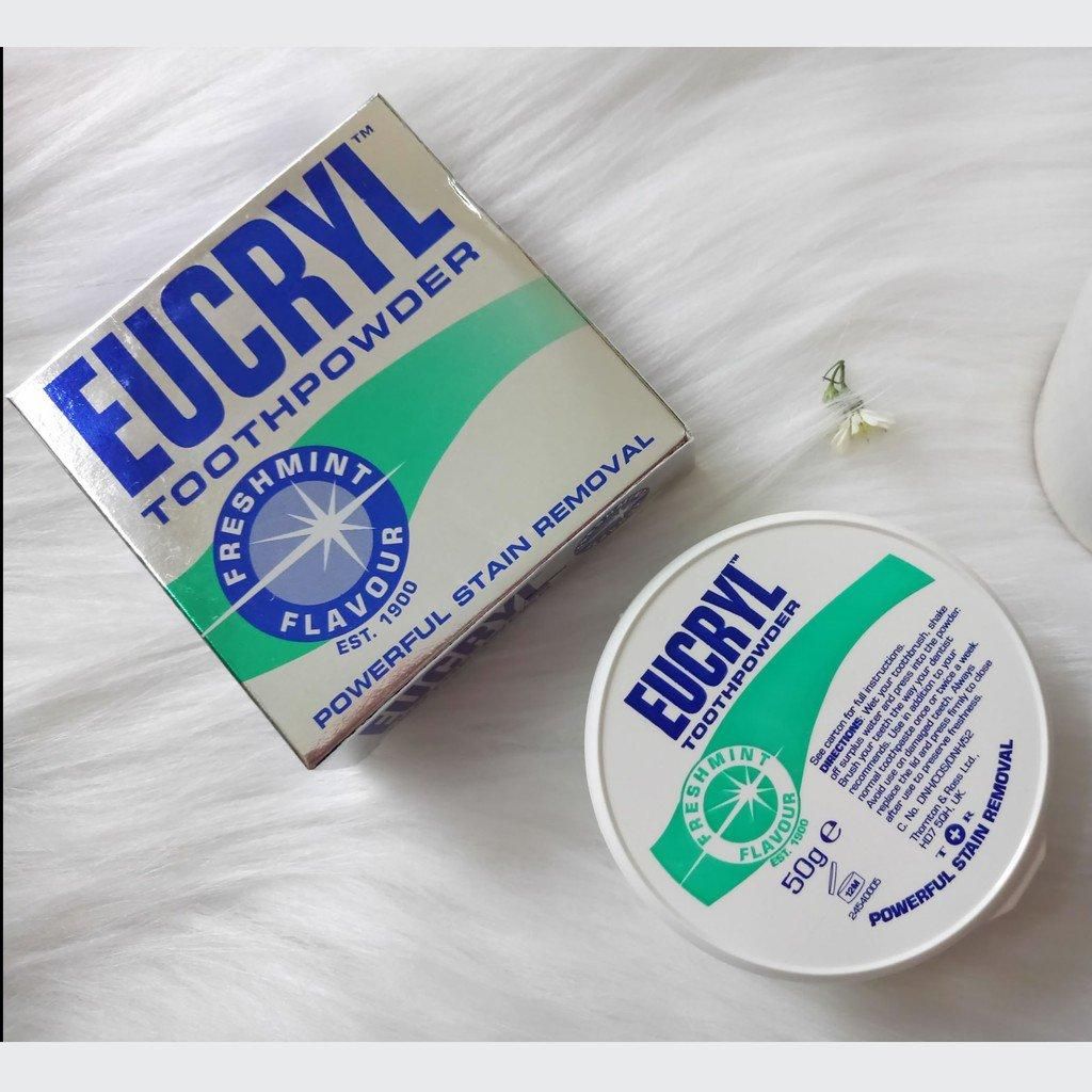  Bột Tẩy Trắng Răng Bạc Hà Eucryl Toothpowder Freshmint 50g 