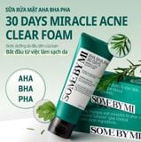  (Mẫu mới) Sữa Rửa Mặt Dưỡng ẩm, Giảm Mụn Some By Mi AHA.BHA.PHA 30 Days Miracle Acne Clear Foam 100ml 