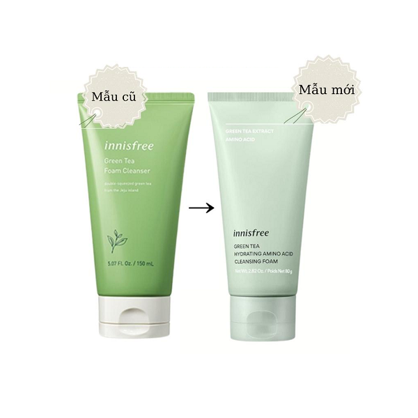 Sữa Rửa Mặt Innisfree Green Tea Hydrating Amino Acid Cleansing Foam