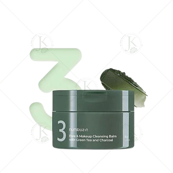  Sáp Tẩy Trang Sạch Mụn Đầu Đen Numbuzin No.3 Pore & Make Up Cleansing Balm With Green Tea And Charcoal 85g 