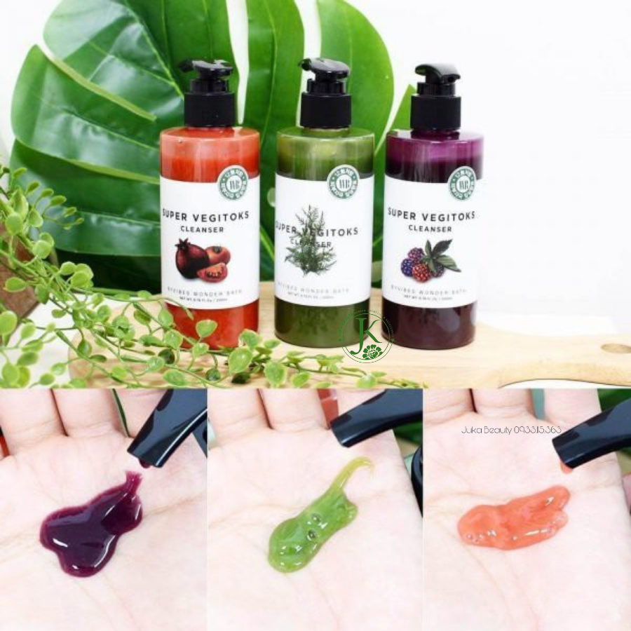  Sữa Rửa Mặt Rau Củ Byvibes Wonder Bath Super Vegitoks Cleanser 300ml 