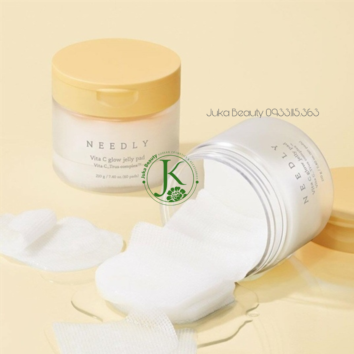  Miếng Bông Dưỡng ẩm, Sáng Da Needly Vita C Glow Jelly Pad 210g (60 miếng) 