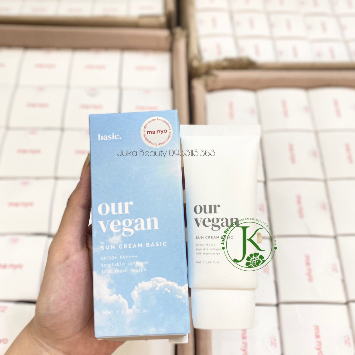  Kem Chống Nắng Cấp ẩm Manyo Our Vegan Sun Cream Basic SPF50+ aPA++++ 50ml 