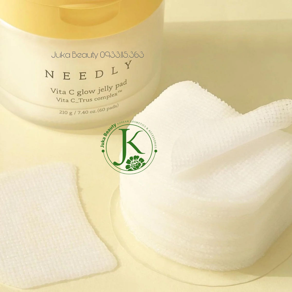  Miếng Bông Dưỡng ẩm, Sáng Da Needly Vita C Glow Jelly Pad 210g (60 miếng) 