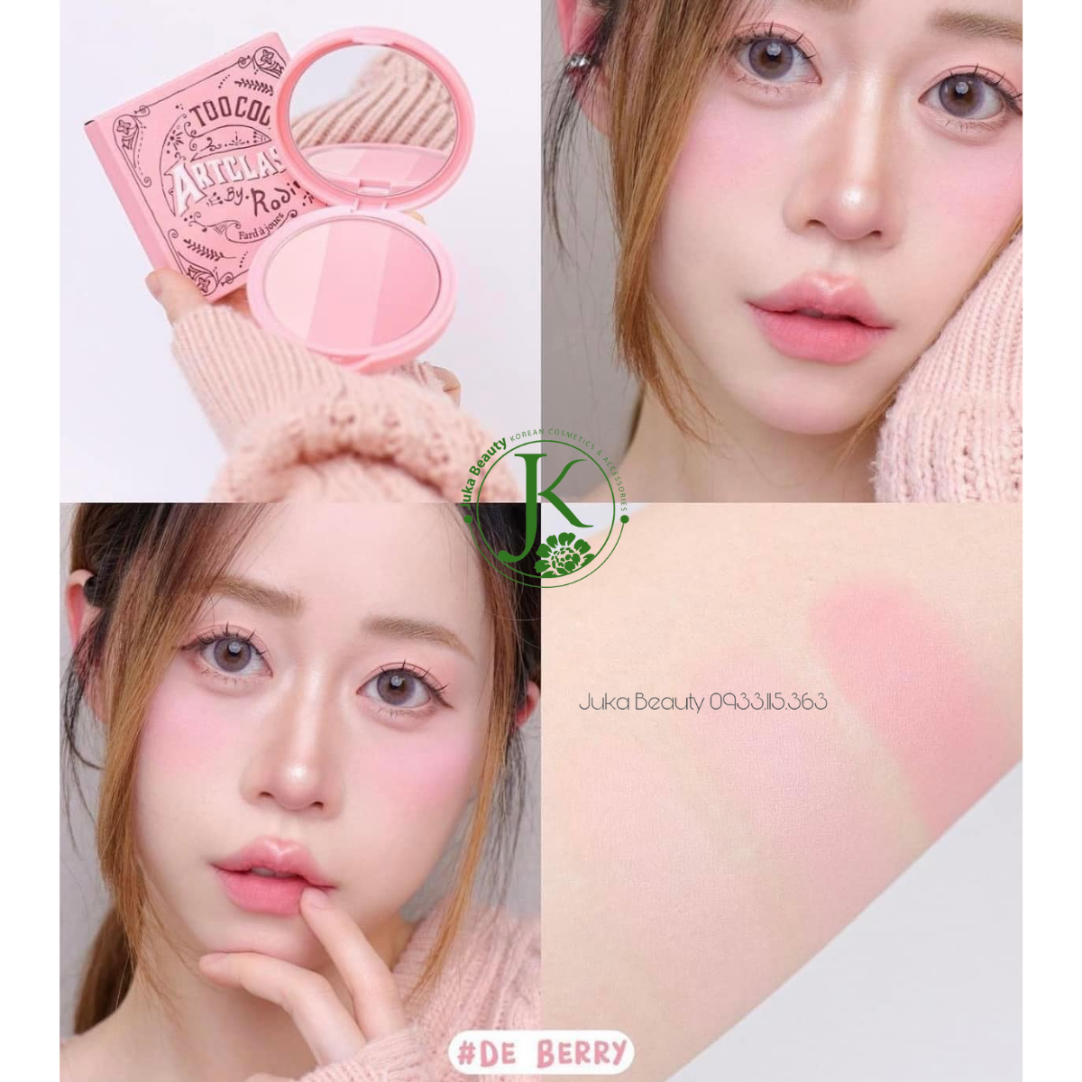 (MẪU MỚI) Phấn Má Hồng 3 màu Too Cool For School Artclass By Rodin Blusher 9.5g 