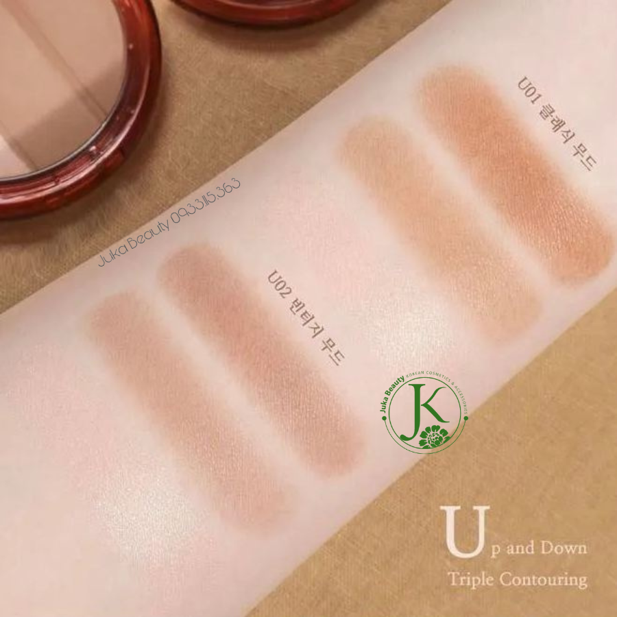  (NEW) Phấn Highlight Và Tạo Khối Black Rouge Up And Down Triple Contouring 