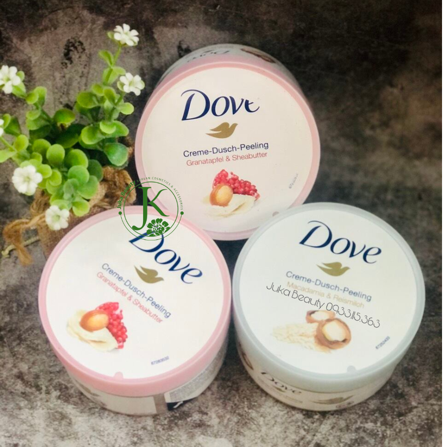  (Bản Đức) Kem tẩy tế bào chết toàn thân Dove Creme Dusch Peeling 225ml 