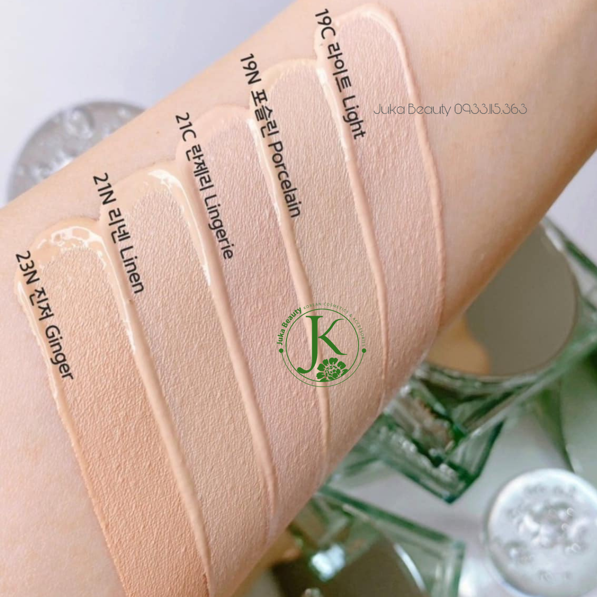  (XANH LÁ) Phấn Nước Che Phủ Khuyết Điểm Hoàn Hảo Clio Kill Cover Skin Fixer Cushion SPF50+ PA+++ 15g*2 (Kèm Lõi) 