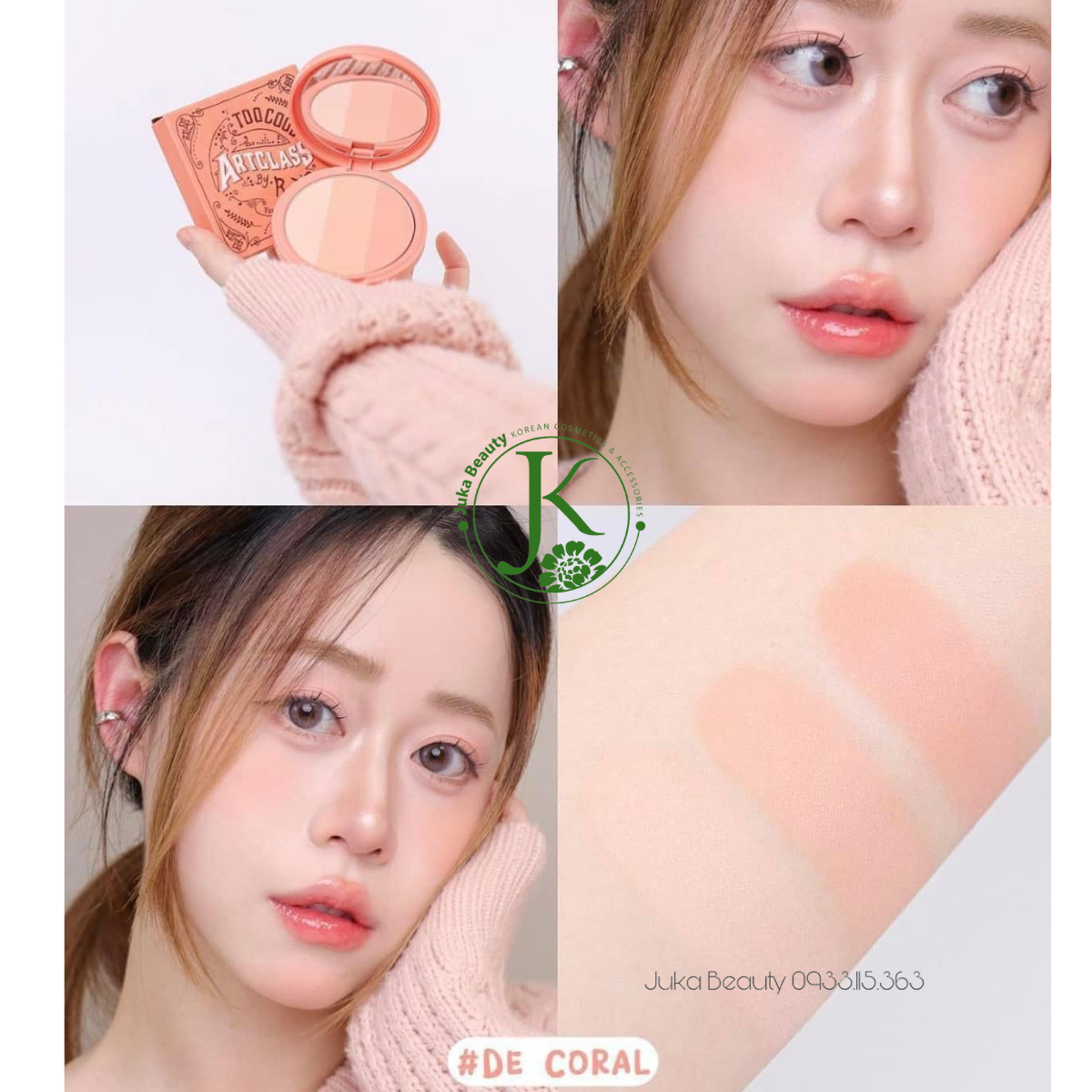  (MẪU MỚI) Phấn Má Hồng 3 màu Too Cool For School Artclass By Rodin Blusher 9.5g 