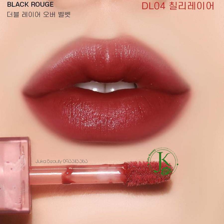  (Mẫu mới 2022) Son Kem Tint Lì Black Rouge Double Layer Over Velvet 4g 