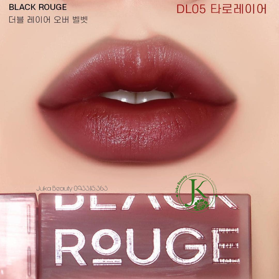  (Mẫu mới 2022) Son Kem Tint Lì Black Rouge Double Layer Over Velvet 4g 