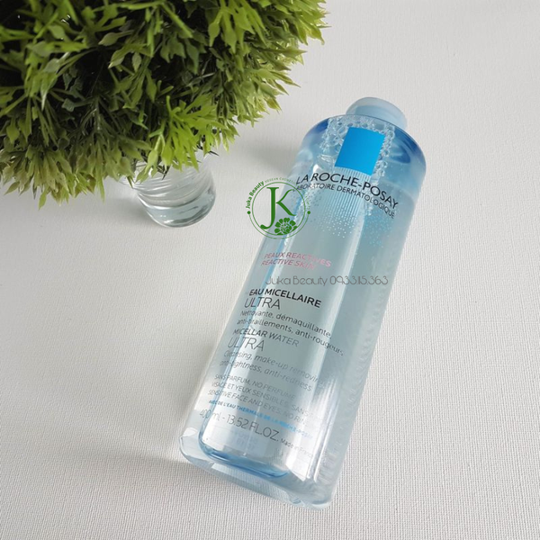  Nước Tẩy Trang Sạch Sâu La Roche-Posay Micellar Water - Peaux Reactive Skin 400ml (Xanh biển) 