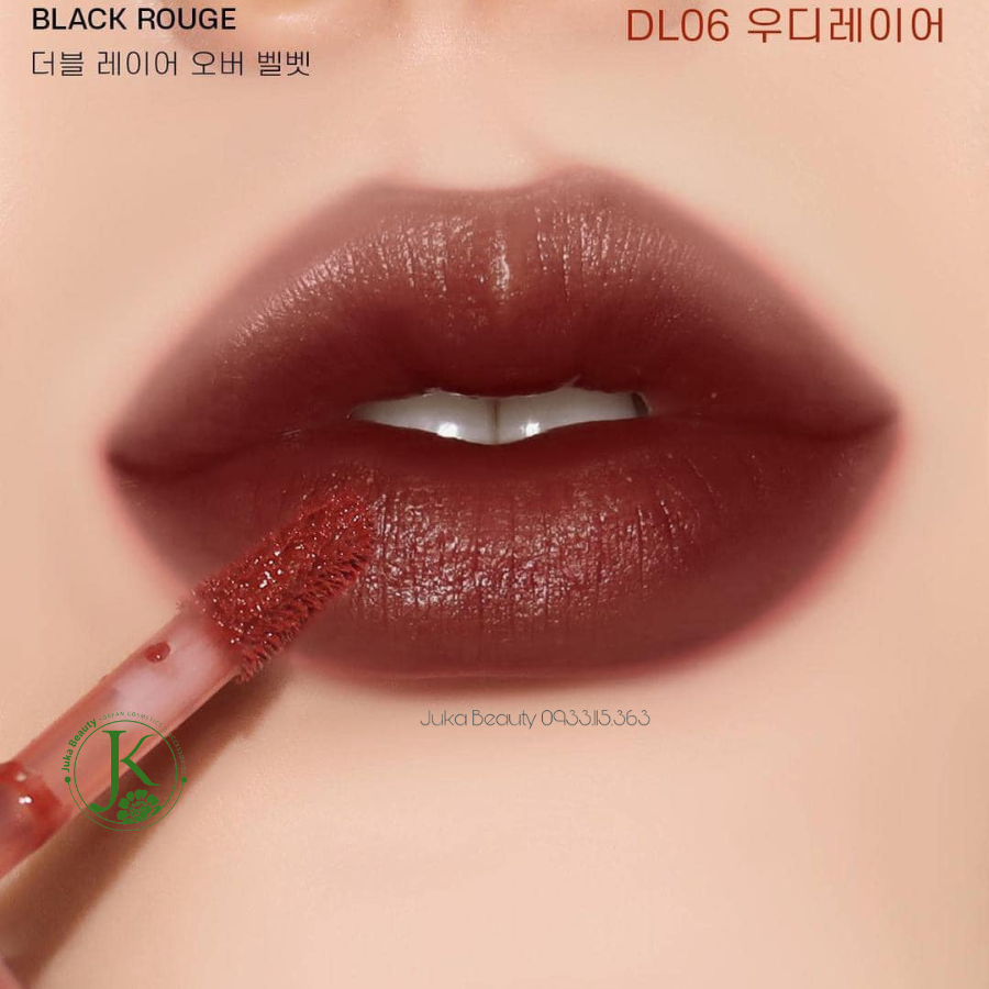  (Mẫu mới 2022) Son Kem Tint Lì Black Rouge Double Layer Over Velvet 4g 