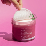  Toner Pad Rượu Vang, Tẩy Da Chết Neogen Wine Lift PHA Gauze Peeling 190ml (30 miếng) 