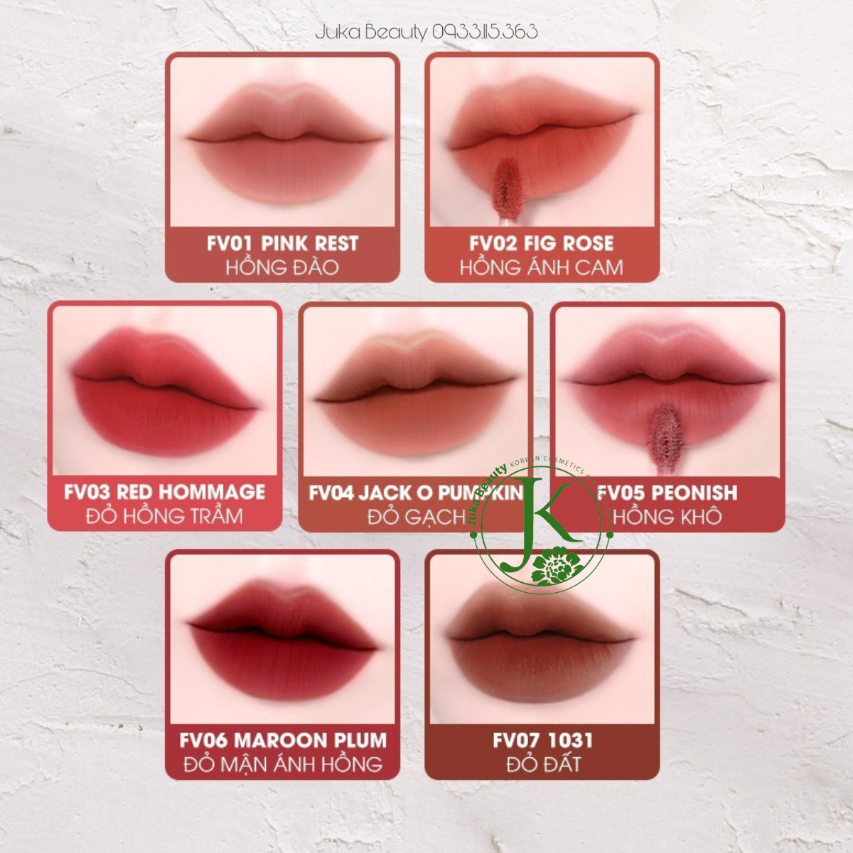  (PHIÊN BẢN MỚI) Son Kem Lì Black Rouge Icy To Fog Velvet Tint 39.6g 