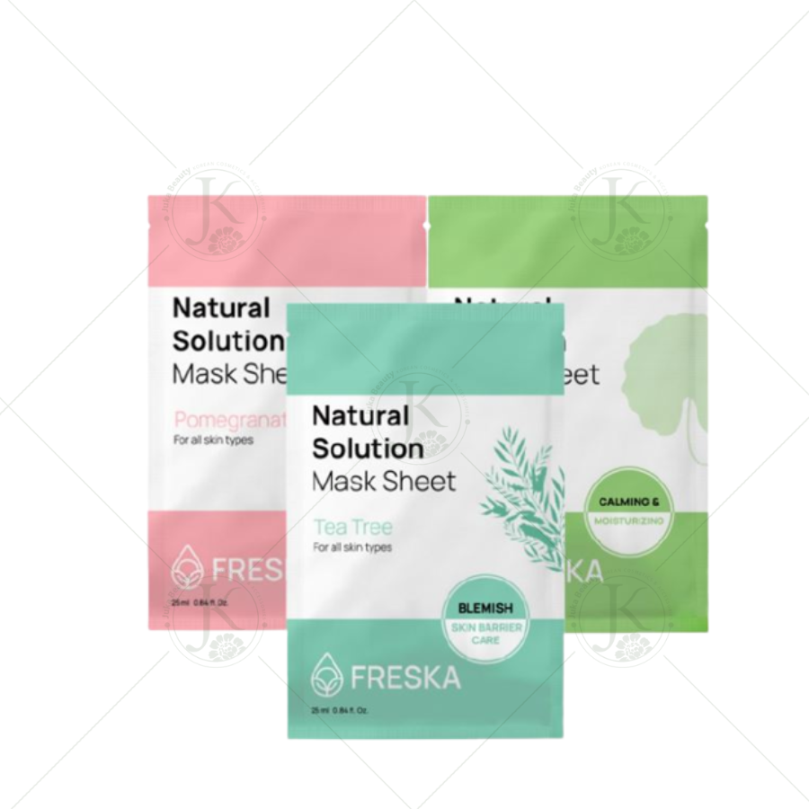  Mặt Nạ Giấy Dưỡng ẩm Sáng Da Freska Natural Solution Mask Sheet 25ml (1 miếng) 