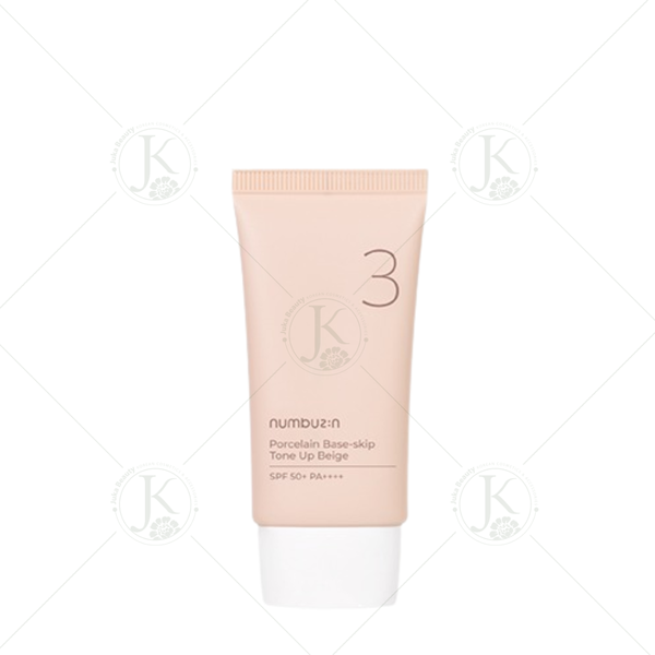  Kem Chống Nắng Nâng Tone Da Numbuzin Porcelain Base Skip Tone Up Beige No.3 50ml 