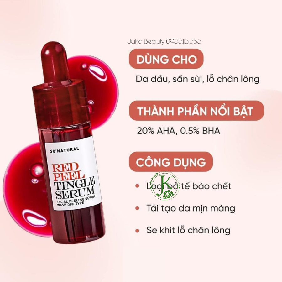  Tinh Chất Tẩy Da Chết Hóa Học So Natural Red Peel Tingle Serum 11ML (MINI SIZE) 