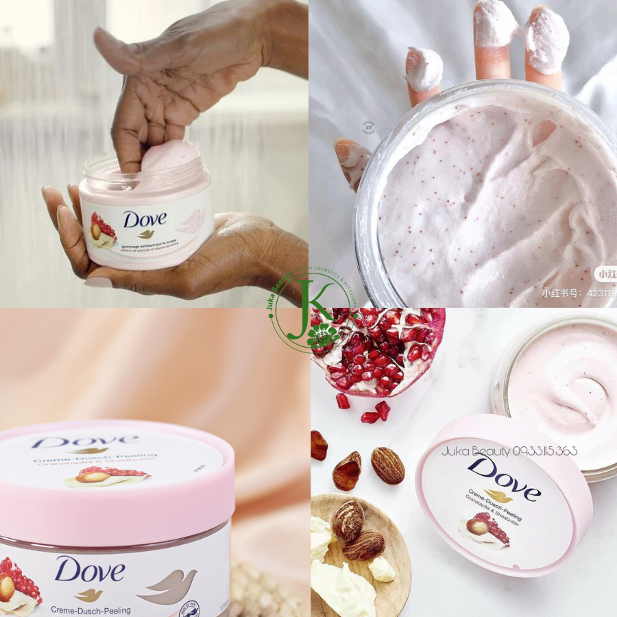  (Bản Đức) Kem tẩy tế bào chết toàn thân Dove Creme Dusch Peeling 225ml 