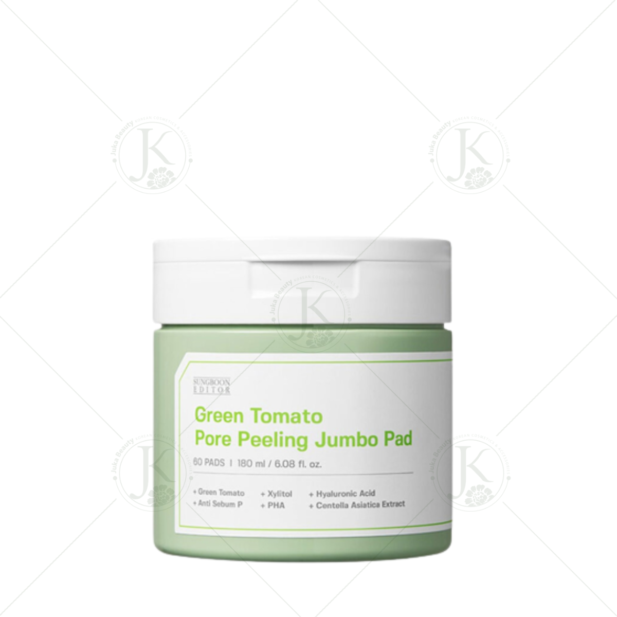 Toner Pad Cà Chua Xanh Thu Nhỏ Lỗ Chân Lông Sungboon Editor Green Tomato Pore Peeling Jumbo Pad 180ml (60 miếng)