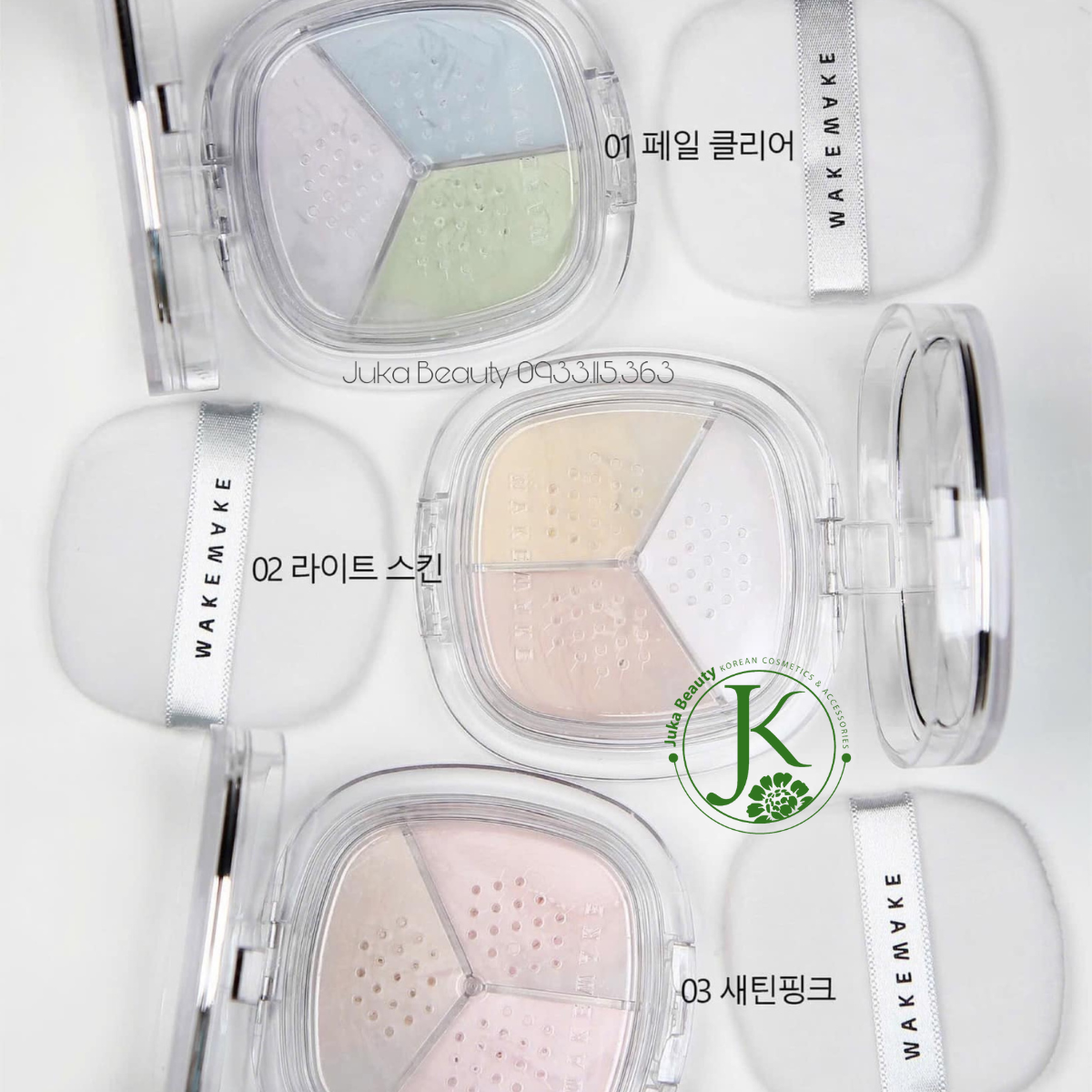  Phấn Phủ Dạng Bột Kiềm Dầu 24h Wakemake Stay Fixer Multi Color Powder 4g 
