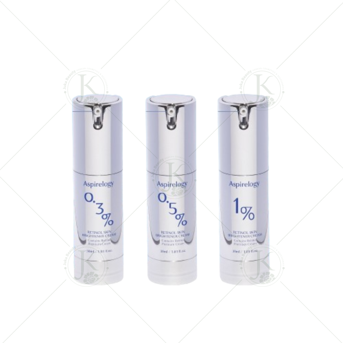 (DATE T10.2025) Kem Dưỡng Trắng, Tái Tạo Da Aspirelogy 1.0%, 0.5%, 0.3% Retinol Skin Brightener Cream 30ml