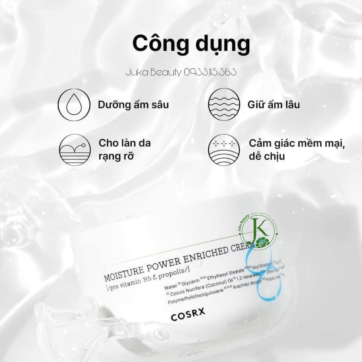  Kem Dưỡng ẩm Chuyên Sâu Cosrx Moisture Power Enriched Cream 50ml 