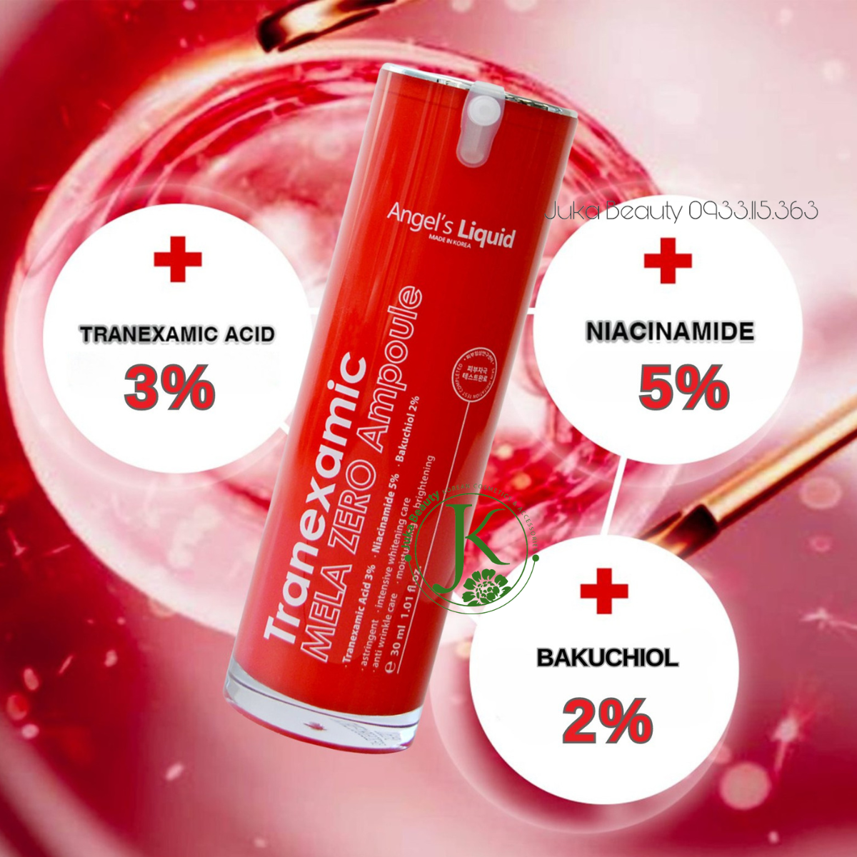  Tinh Chất Hỗ Trợ Giảm Thâm Nám Angel's Liquid Tranexamic Mela Zero Ampoule 30ml 