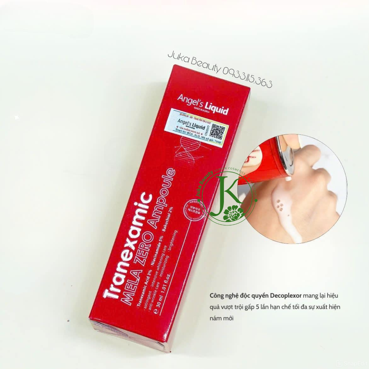  Tinh Chất Hỗ Trợ Giảm Thâm Nám Angel's Liquid Tranexamic Mela Zero Ampoule 30ml 