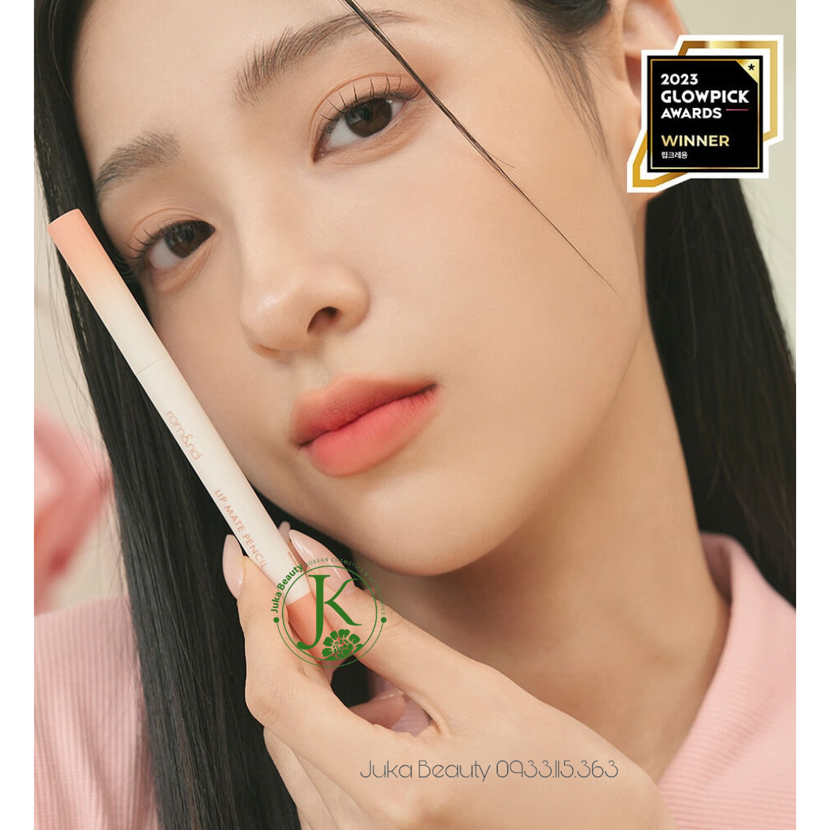  Chì Kẻ Viền Môi Nhung Lì, Lâu Trôi, Thiết Kế 2 Đầu Romand Lip Mate Pencil 0.5g 