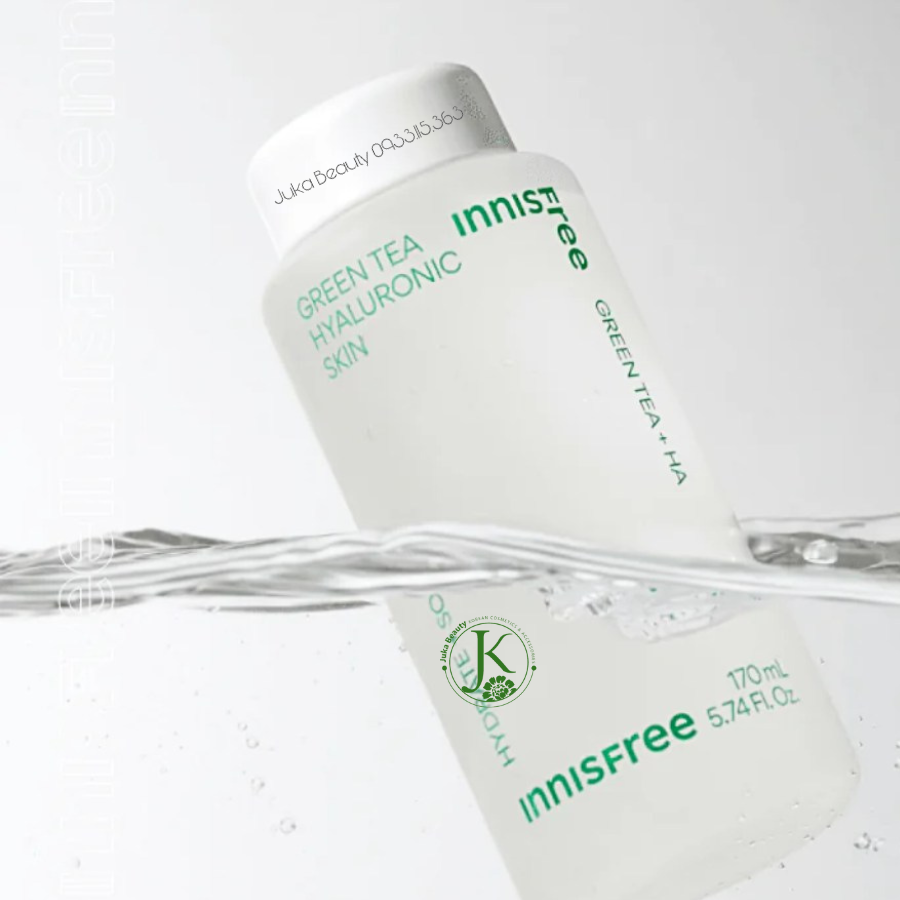  (MẪU 2023) Nước Hoa Hồng Cấp ẩm, Phục hồi da Innisfree Green Tea Hyaluronic Skin 170ml 