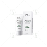  (XANH LÁ) Kem Chống Nắng Dịu Da, Không Nâng Tone D'Alba Waterfull MILD Sun Cream SPF50+ PA++++ 50ml 