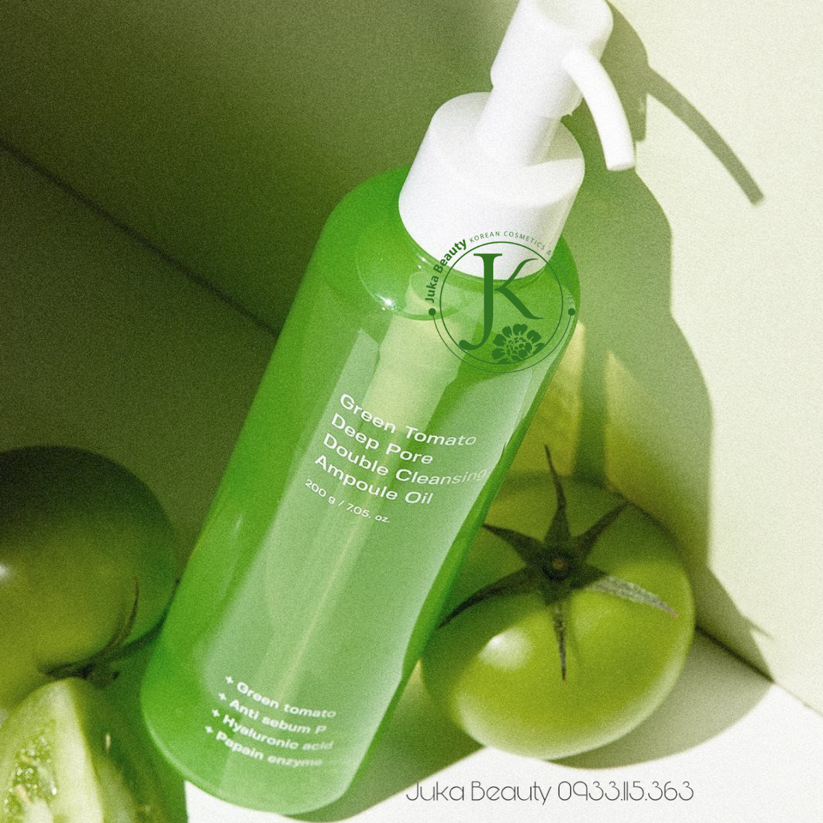  Dầu Tẩy Trang Cà Chua Xanh, Làm Sạch Lỗ Chân Lông Sungboon Editor Green Tomato Deep Pore Double Cleansing Ampoule Oil 200ml 