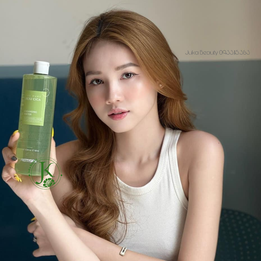  Tẩy Trang Rau Má Dịu Nhẹ PrettySkin The Pure Jeju Cica Cleansing Water 500ml 