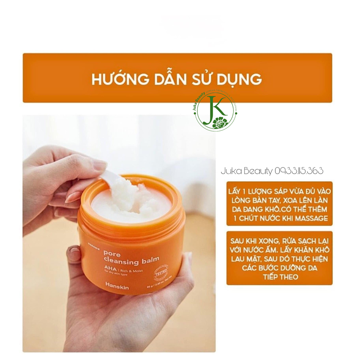  Sáp Tẩy Trang Làm Sạch, Giảm Mụn Đầu Đen Dành Cho Da Khô Hanskin Cleansing Balm & Blackhead 80g (CAM) 