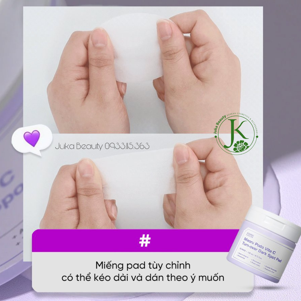  Miếng Bông Dưỡng Sáng Da Sungboon Editor Meoru Podo Vita C Turn Over Dark Spot Pad 140ml (60 Miếng) 