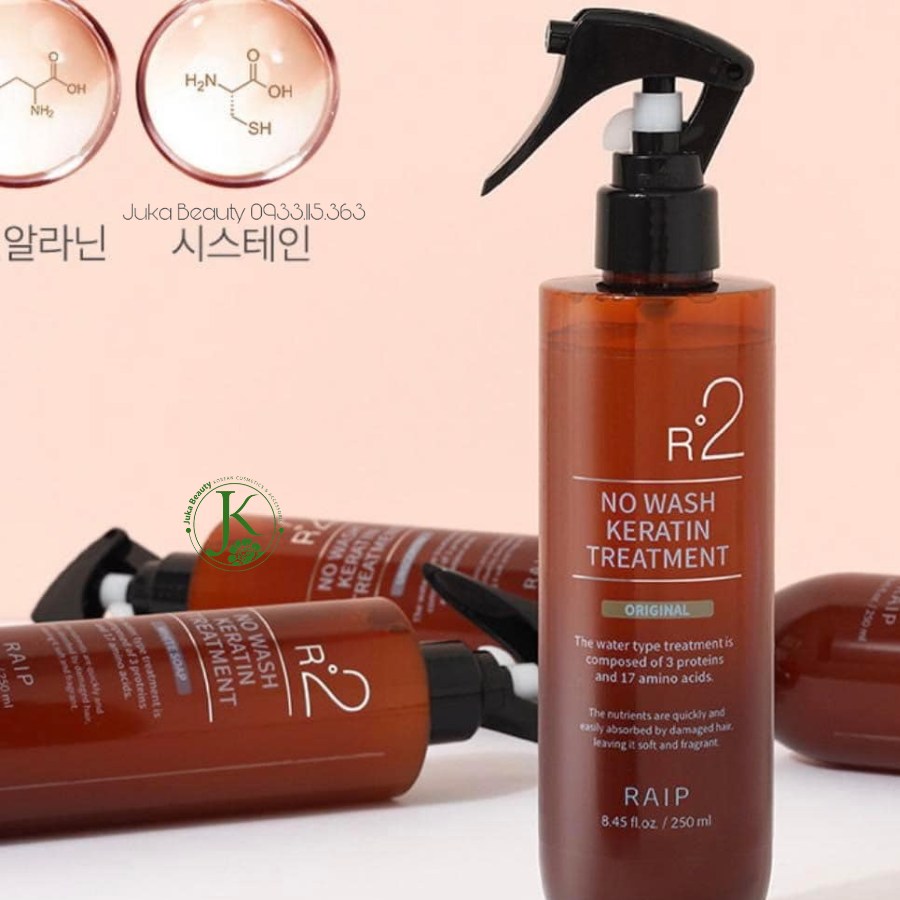  [MẪU MỚI] Xịt Dưỡng Tóc Mềm Mượt R2 No Wash Keratin Treatment 250ml 