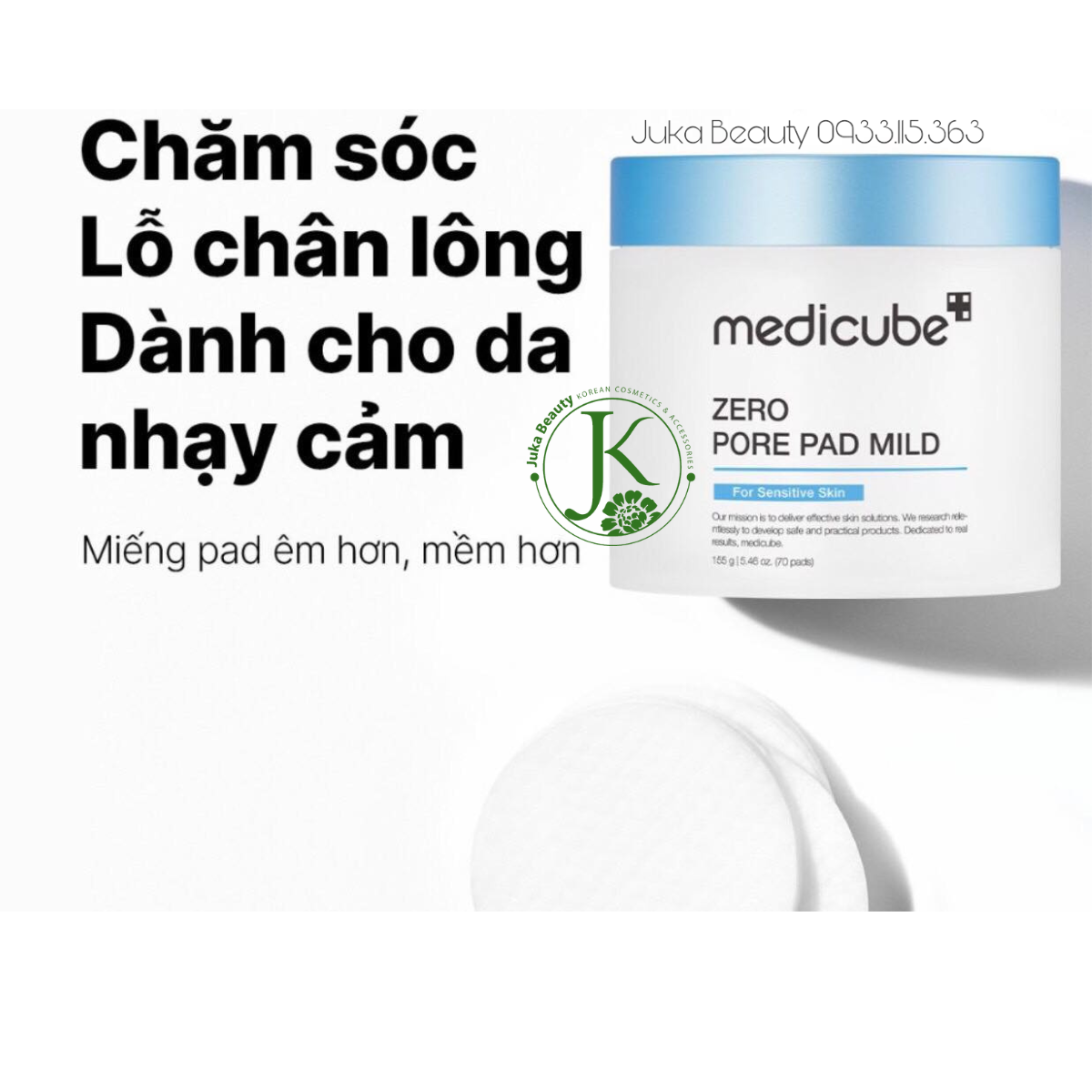  Toner Pad Sạch Lỗ Chân Lông, Dành Cho Da Nhạy Cảm Medicube Zero Pore Pad Mild (70 Miếng) 