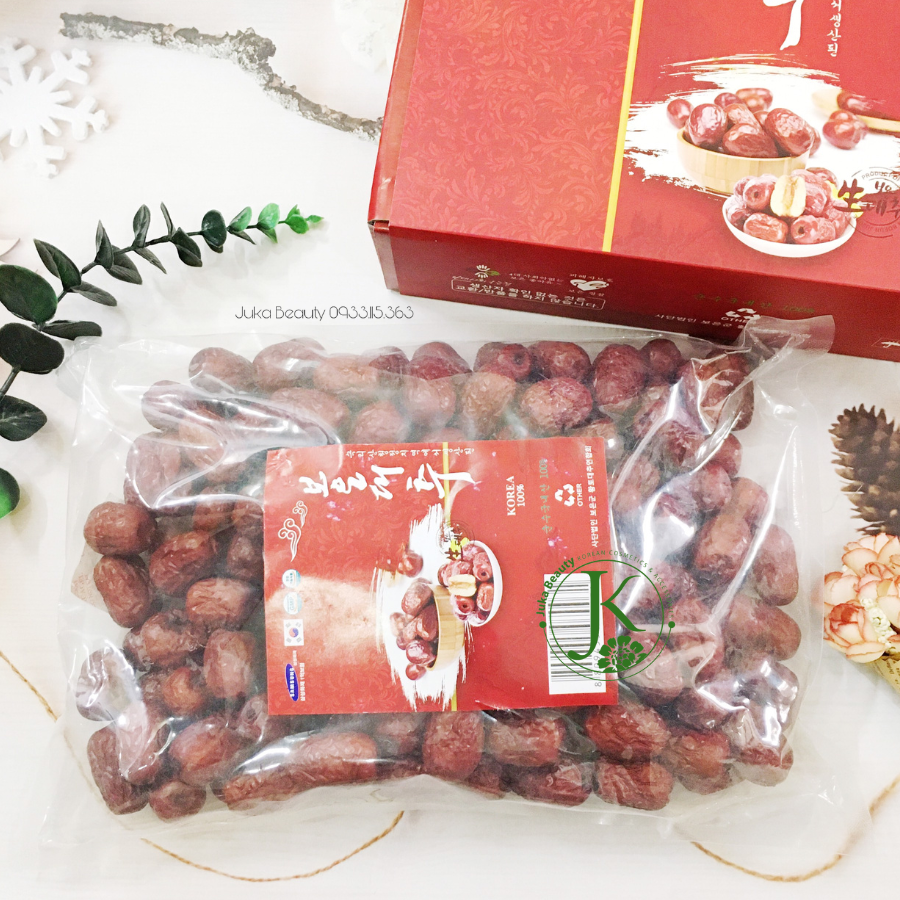  (Mới) Táo Đỏ Sấy Khô Cao Cấp Hàn Quốc JUJUBE 1kg 