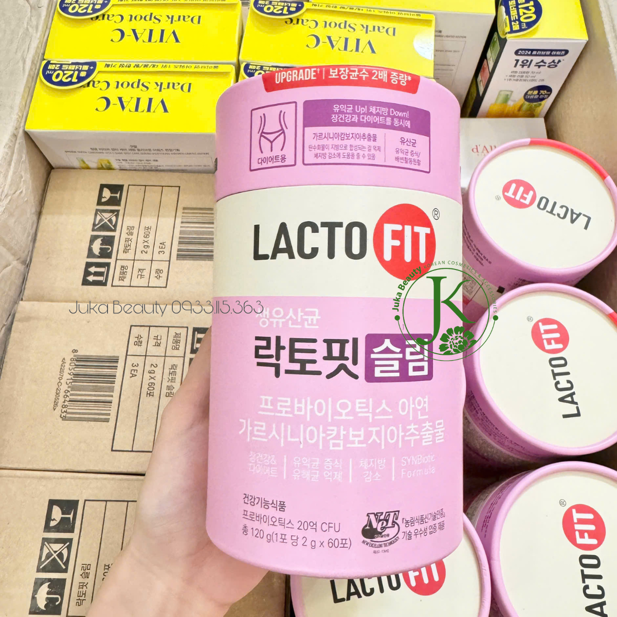  (Hồng) Men Vi Sinh Lợi Khuẩn, Hỗ Trợ Giảm Cân Lacto Fit Slim 2gx60 gói 