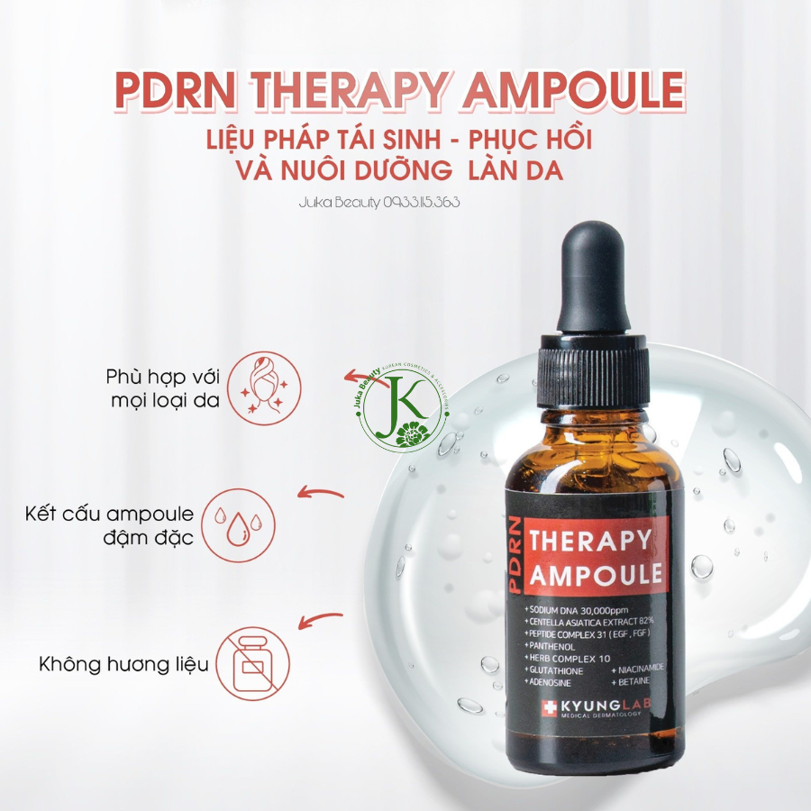  Tinh Chất Tế Bào Gốc Phục Hồi Da Kyung Lab PDRN Therapy Ampoule 30ml (Đỏ) 