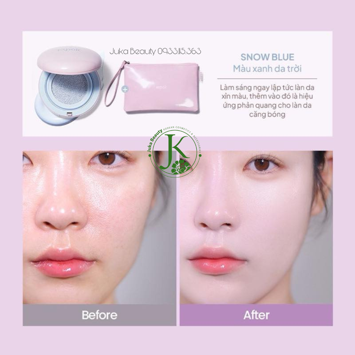  (TẶNG KÈM VÍ) Phấn Nước Chống Nắng Nâng Tone Espoir Dewlike Jello Tone Up Cushion SPF50+ PA+++ 15g 