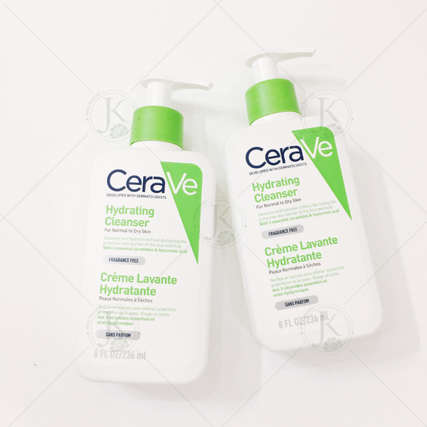  Sữa Rửa Mặt Sạch Sâu Dành Cho Da Khô CeraVe Hydrating Facial Cleanser (bản Pháp) 236ml 