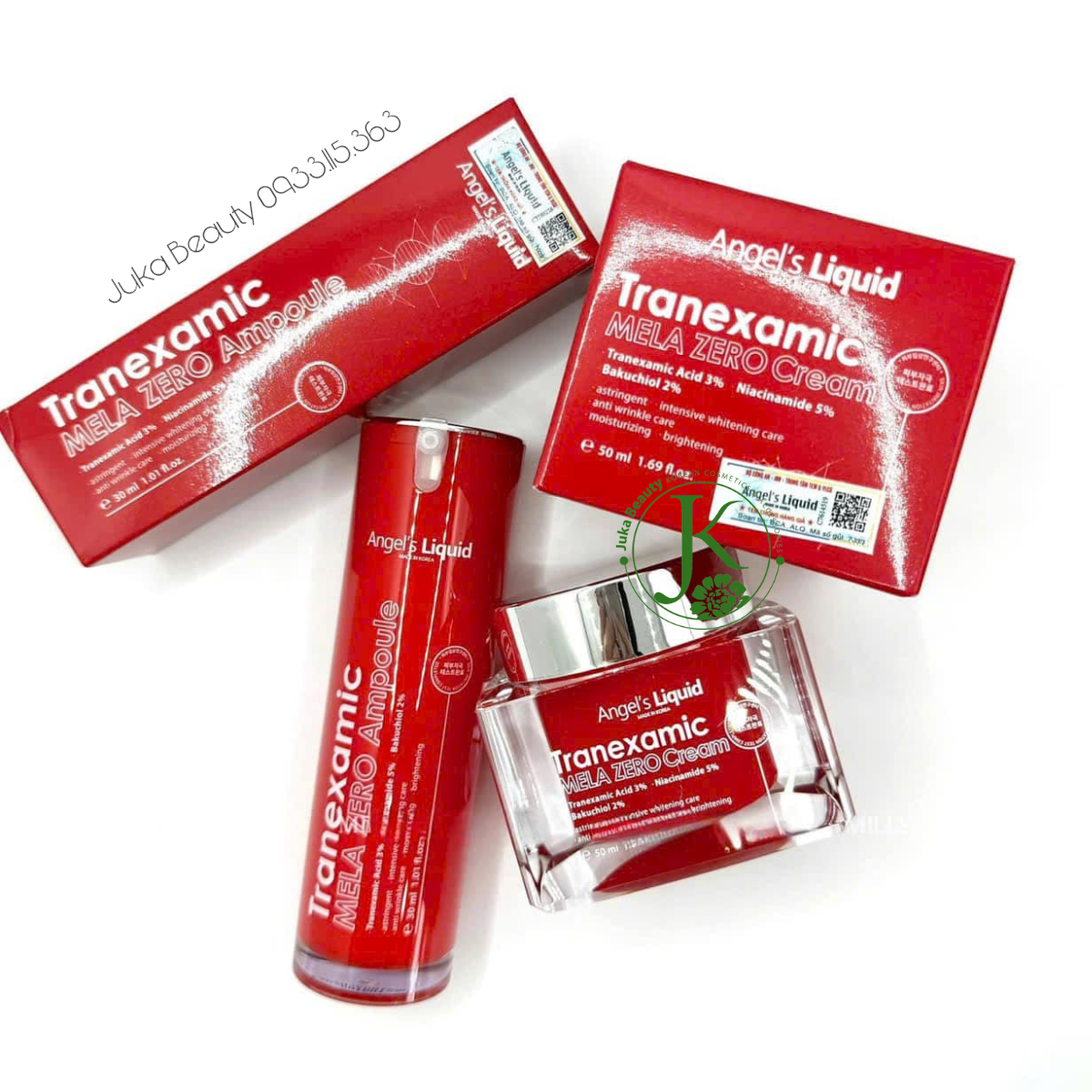  Kem Dưỡng Sáng Da, Giảm Thâm Nám Angel's Liquid Tranexamic Mela Zero Cream 50ml 