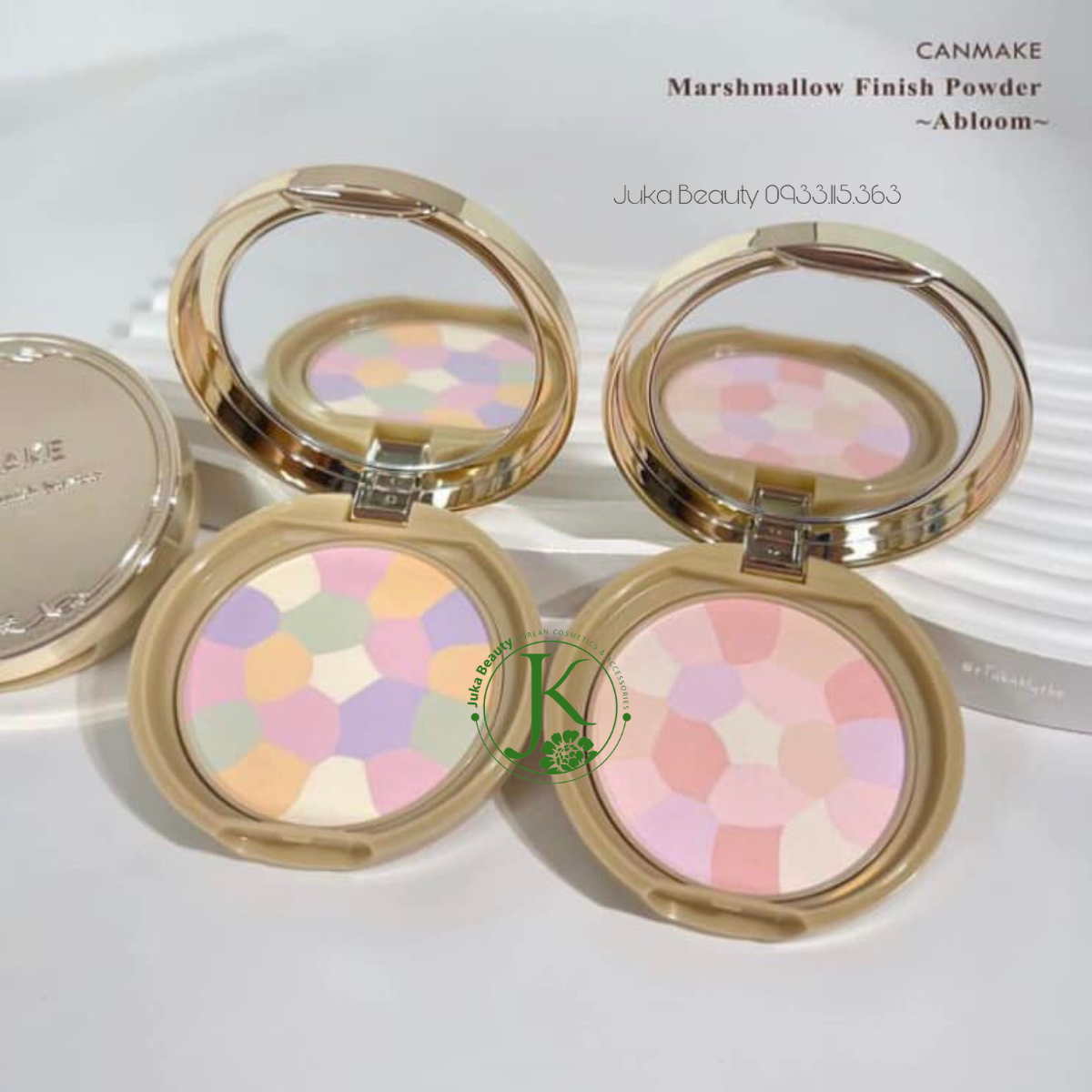  Phấn Phủ Đa Sắc Dạng Nén Canmake Marshmallow Finish Powder Abloom SPF19 PA++ 4g 