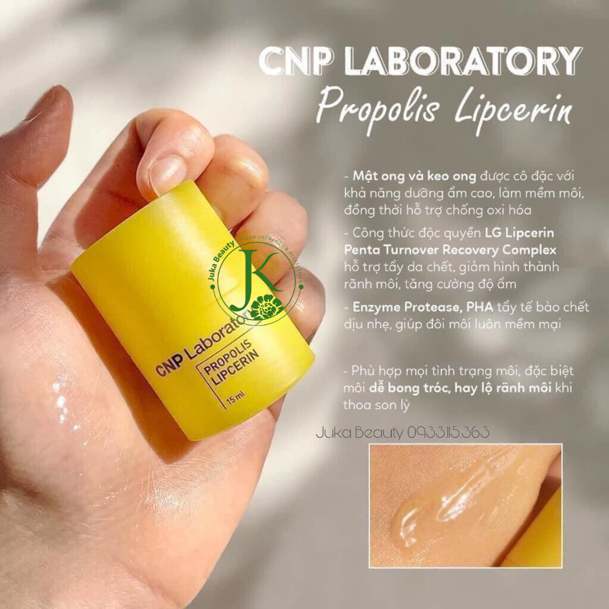  Dưỡng Môi Keo Ong CNP Propolis Lipcerin 15ml 