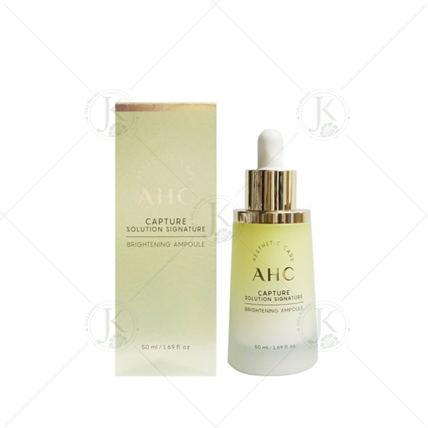  Tinh Chất Dưỡng Trắng Da, Căng Bóng Mịn AHC Capture Solution Signature Brightening Ampoule 50mL (Vàng) 