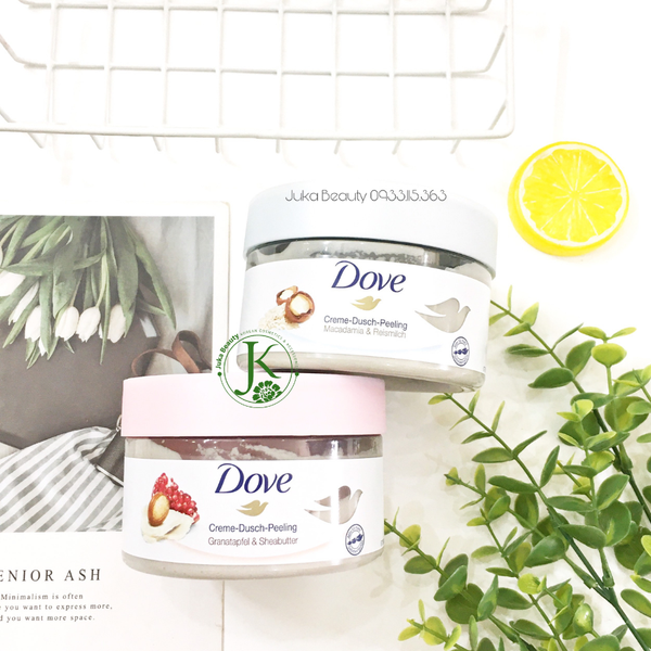  (Bản Đức) Kem tẩy tế bào chết toàn thân Dove Creme Dusch Peeling 225ml 