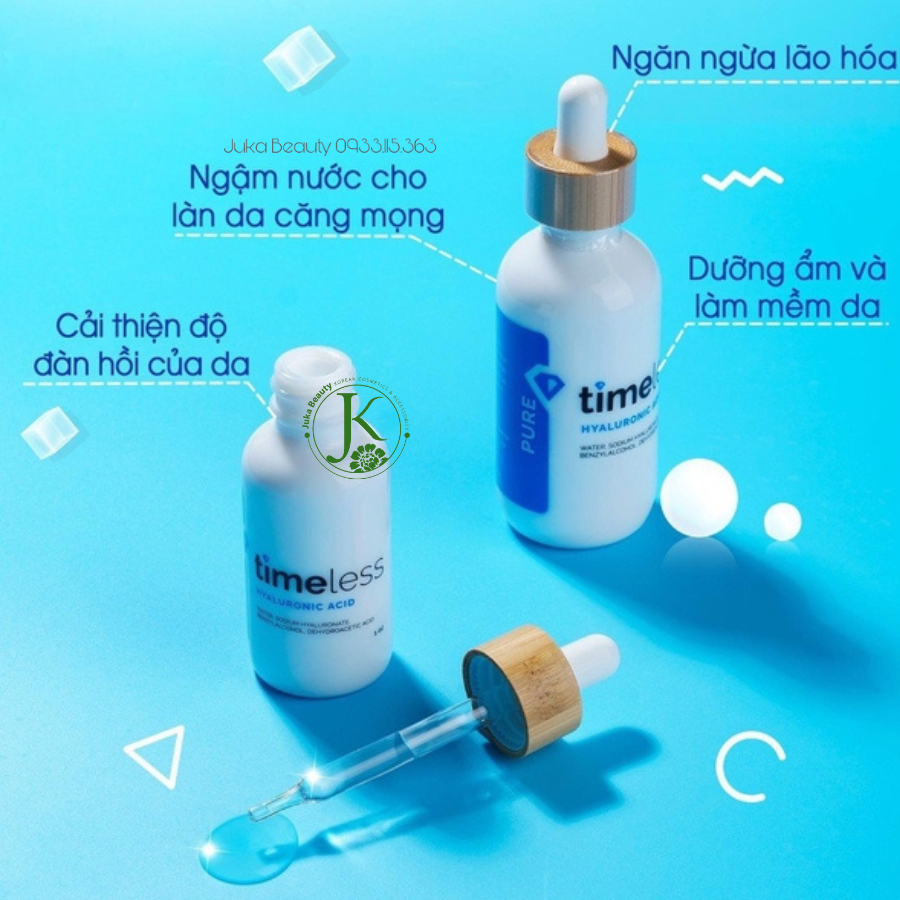  Tinh Chất Dưỡng ẩm, Cấp Nước Timeless Hyaluronic Acid 100% Pure 30ml 