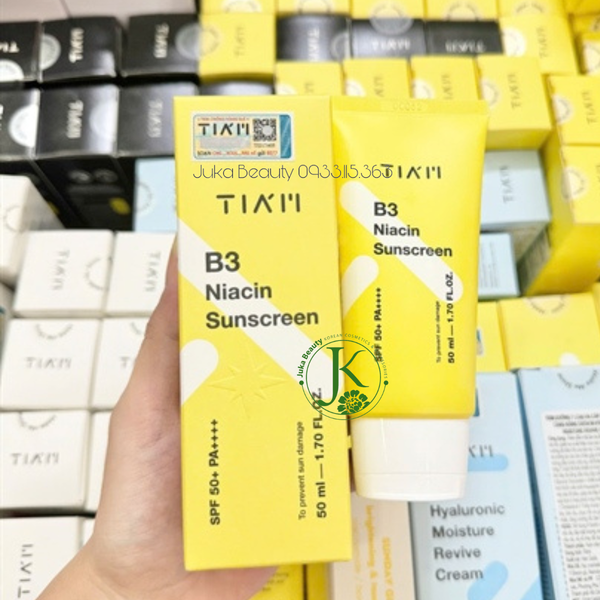  (HSD T3/2027) Kem Chống Nắng Phổ Rộng, Dưỡng Trắng Da Tiam B3 Niacin Sunscreen SPF50+ PA++++ 50ml 